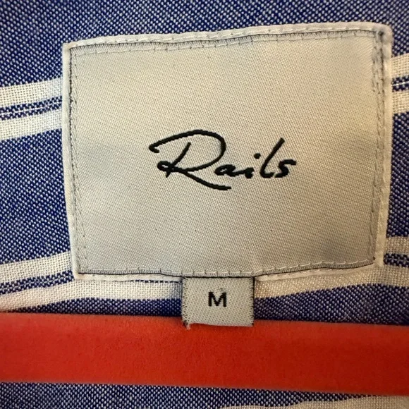 Rails Blue and White Striped Button-Up Shirt - Picture 3 of 3